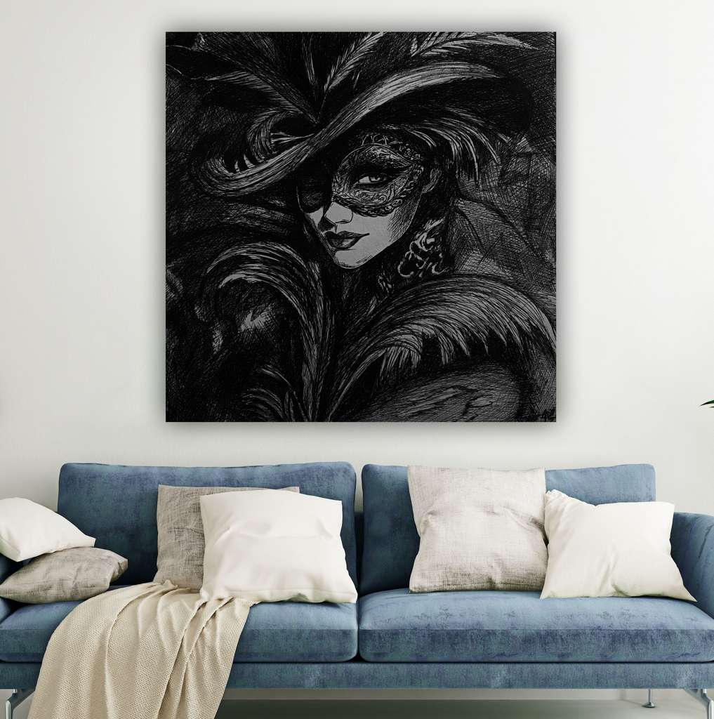 Elegant Masked Woman