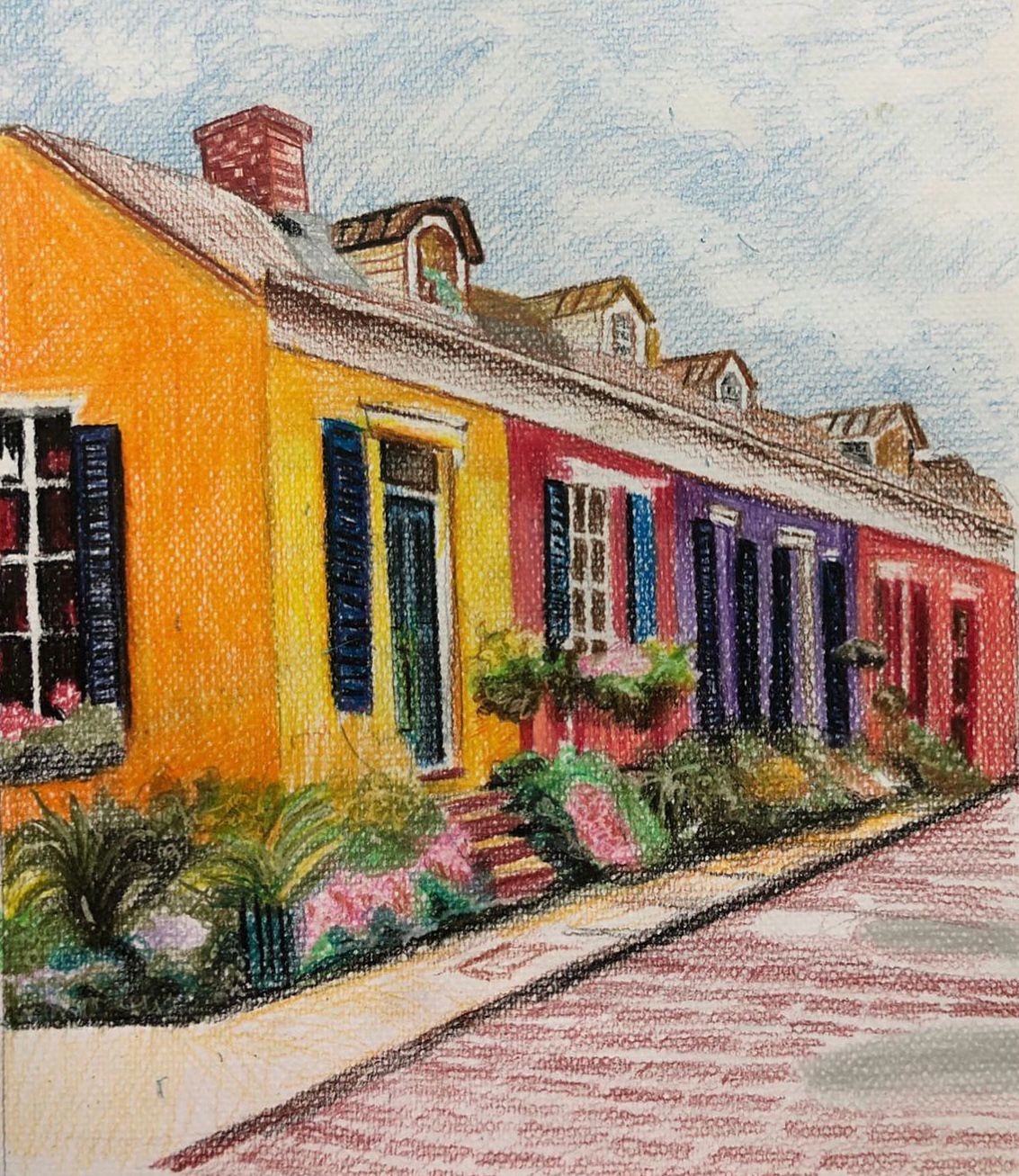 Mardi Gras Shotguns on Marigny Street