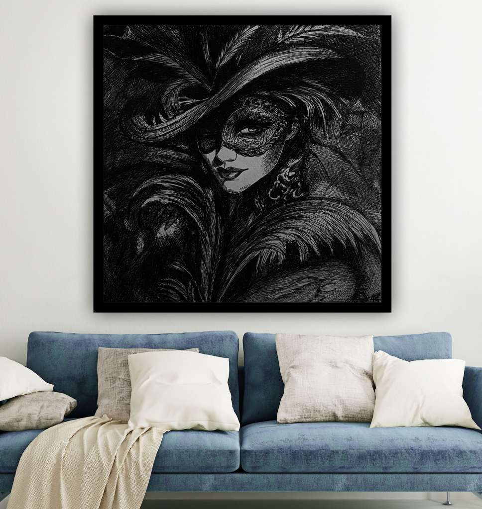 Elegant Masked Woman