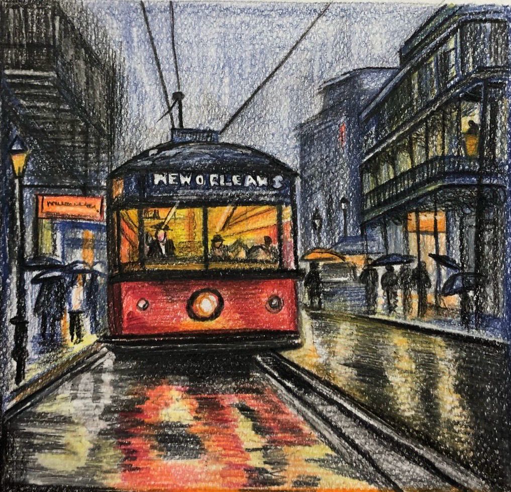 Rainy Ride on Canal Street